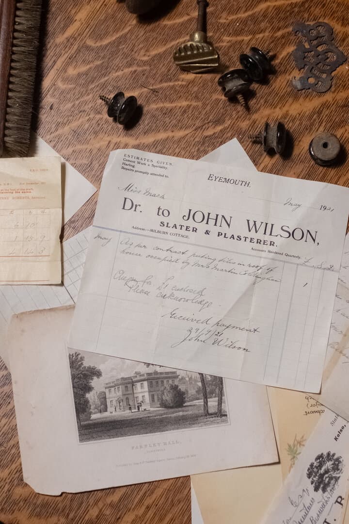 Historical documents and antique hardware collection